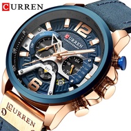 CURREN 8329 Brand Watches Luxury Leather Chronograph Fashion Quartz Wrist Watch