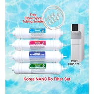 Coway 14 OEM Korea NANO RO Filter for Core CHP-671L Replacement Water Filter (4 Filter Set)