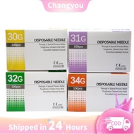 100Pcs/box 25G 27G 29G 34G 33G 32G 31G 30G Painless Small Superfine Beauty Needle Disposable Injecti