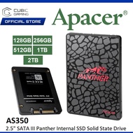 APACER AS350 /AS350X 2.5" SSD PANTHER SATA III INTERNAL SOLID STATE DRIVE WITH  3D TLC NAND - 128GB 