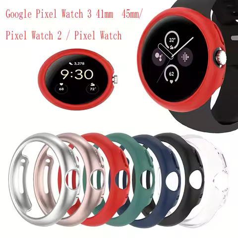 Bumper Case for Google Pixel Watch 3 41mm 45mm/ Pixel Watch 2 / Pixel Watch, Hard PC Protective Matt