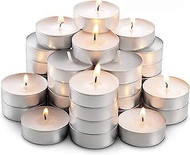 Aura Decor Pack of 100 Tealight Candle, Unscented Smokeless Burning Time 2.5 Hour to 3 Hour