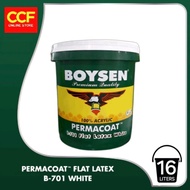 BOYSEN Flat Latex Paint White B701 16 Liters Pail Barrel