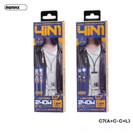 [Top Value] Remax C7 4in1 multi-function charging cable, 240W capacity, 1.5M long, comes with conven