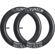 16" Heavy Duty Bike Tubes 16x1.75 16x1.95 16x2.10 16x2.125 AV Schrader Valve 45/57-305 Bicycle Tubes