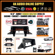 BMW 5 Series G30/G31 EVO 2018 -2023 Android Player 12.3" Inch Casing+Socket with Canbus LVDS Box- A1