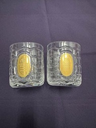 全新久放 日本製 2020金色標版角瓶 KAKUBIN威士忌玻璃酒杯 三得利 50元/個，有多個