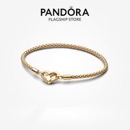 Pandora Moments 14K Gold-Plated  Studded Chain Bracelet