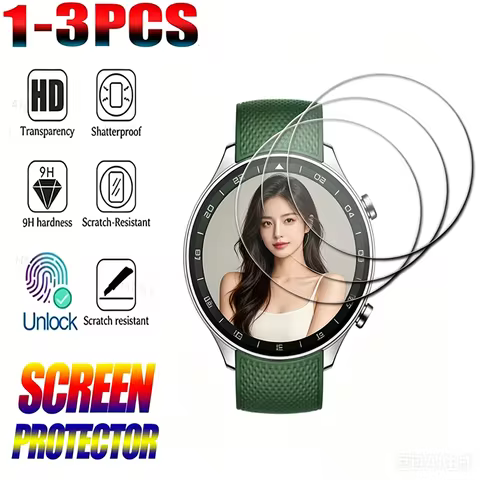 1-3PCS 9H HD Tempered Glass For OnePlus Watch 3 4 2R Watch3 Watch4 Watch2R SmartWatch Screen Protect