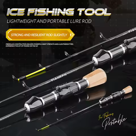 Ice Fishing Tool, Lightweight and Portable Lure Ice Fishing Rod, Fiberglass Material, L Hardness, Si