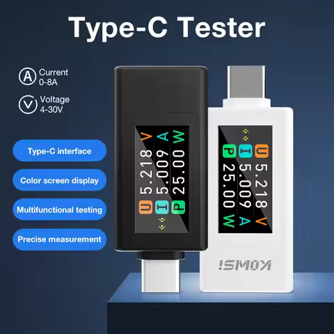 KWS-1902L USB Type-C Tester DC 4-30V Current and Voltage Detector Power Off Storage Function Voltmet