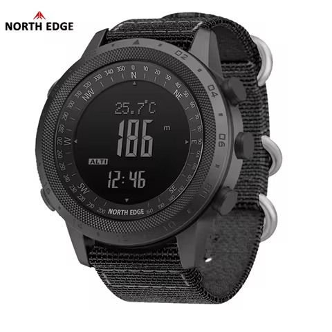 NORTH EDGE DESERT Men Digital Watch Outdoor Sports Running Swimming Outdoor Sport Watches Altimeter 