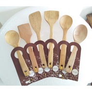 [SP02] Sudip Kayu Set / Senduk Kayu / kitchen cooking utensils / Senduk Nasi Kayu / kitchen tools / sudubesar /sudu kayu