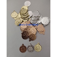 Lakshmi Coins Gold / Silver & Copper  50grm.. Laxmi coins with stone a set 5 Pair 10pcs