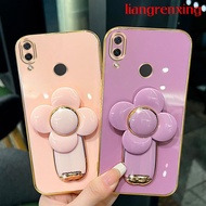 Casing huawei nova 3i huawei nova3 i huawei p30 lite huawei p20 lite phone case Softcase Electroplated silicone shockproof Cover new design with holder fan for girls DDFS01