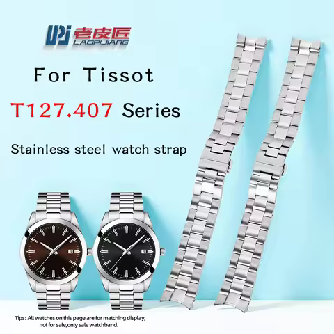 For TISSOT 1853 Gentleman Series T127.407 T127.410 Stainless Steel Watch Strap T127 Metal Bracelet f