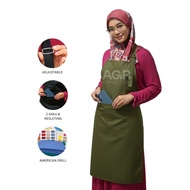 HIJAU Army green apron, kitchen apron, barista kitchen apron, barbershop apron, cooking apron,/ apro