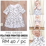 Feather Printed Dress