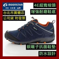 台北小巨蛋店 日本機能鞋 Moonstar 月星 男鞋 4E寬楦 防水 運動鞋 健走鞋 深藍 SUSDM015