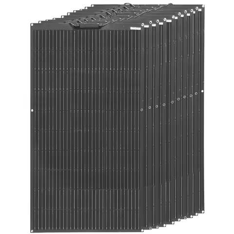 WUZECK Flexible Solar Panel, High‑Efficiency Monocrystalline Cell, Multiple Power 100W‑1000W (100W/2
