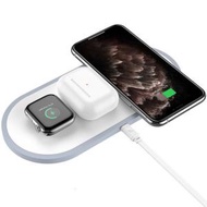 hoco. - 3合1 智能無線充電板 三合一 Wireless Charger USB Apple Watch iPhone AirPods AirPods Pro 手錶