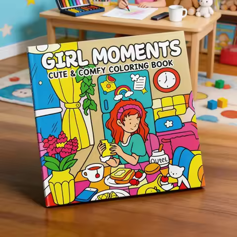 24 Page Fun Coloring Brochure, Fantasy Illustrations, A Choice for DIY Family Fun for Students, A Wa