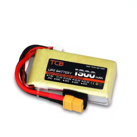 2s 3s 4s 5s 6s1300mAh 45C Rechargeable Lithium Battery Pack for Model Airplane Traverser