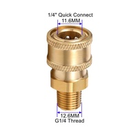 High Pressure Washer Nozzle 1/4" Quick Plug Connector Coupler With G1/4 Male Female Thread Fitting A