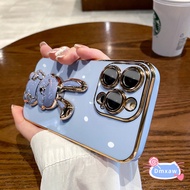 For Samsung Galaxy S24 Ultra S24+ S23 FE A34 A54 A14 5G A04 4G Cute Case 3D Bunny Rabbit Stand Brack