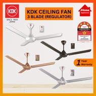 KDK CEILING FAN REGULATOR K15V0 60" / K15V0-PBR 60"  / K15W0 60" / K15W0-SL 60"  / K12V0 48"  / K12V
