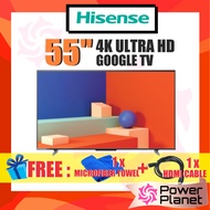 [FREE MICROFIBER TOWEL &amp; HDMI CABLE] Hisense 55" 4K UHD Google TV Ultra HD 55A6500k A6500k Series ( Android )
