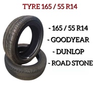 165 / 55 R14 Tyre Bridgestone / Dunlop / Goodyear / ZEETEX ZT1000 Tyre / Tayar / Tire 165 / 55 R14