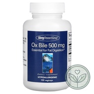 ️Allergy Research Group, Ox Bile, 500 mg, 100 Vegicaps / 125 mg, 180 Vegicaps (C4)