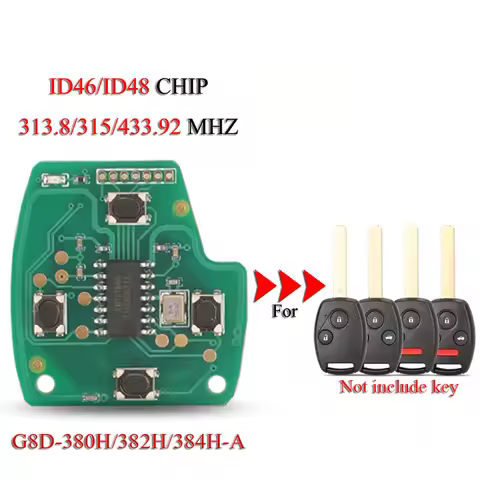 jingyuqin G8D-380H/382H/384H-A Remote Car Key Circuit Board For Honda Accord CRV Odyssey Jazz 313.8/