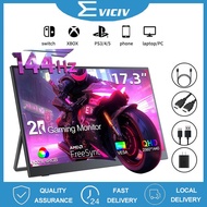 EVICIV 17.3inch 2K 144hz Portable Monitor for Laptop, Portable Gaming Monitor for Phones PC Gaming D