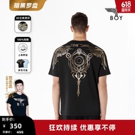 BOY LONDON【暗黑罗盘】短袖春夏老鹰LOGO印花休闲T恤上衣N01039 N0103902 现货 L