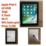 Apple iPad 4 (A1458) 32gb 9.7inch Wi-Fi 90% looks good Price: 3,700