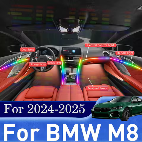 20 In1 for BMW M8 series F91 F92 F93 Car LED Ambient Lamps Colorful Atmosphere Lights Auto Interior 