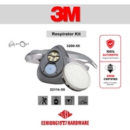 3M 3200-55 3m 3200 Respirator Kit Single Cartridge Respirator Face Mask With Extra 3311k-55 Filter