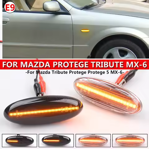Dynamic LED Turn Signal Side Marker Blinker Light For Mazda Ranger B2500 323 Etude P5 4-Door Sedan 3