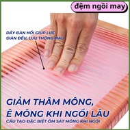 New cool and breathable industrial sewn seat cushion with wooden frame, random color - size 24cm x 3