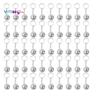 50Pcs Mini Disco Ball Keychain, Mirror Disco Ball Bulk Keyring Party Favors for 70s 80s Disco Party 