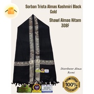 Turban Almas Kashmiri Trista Black Gold 308F Shawl Almas Black