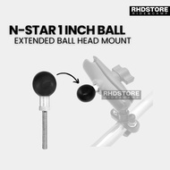 N-Star Extended Ball Head Adjustable Arm Bracket Accessories Motorcycle Gopro Quadlock Ram Mount