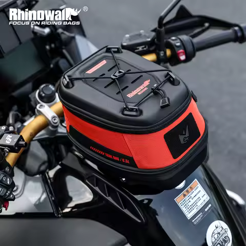 Rhinowalk Motorcycle Tank Bag 6.5L Magnetic Quick Release Expandable Motorbike Luggage With Rain Cov