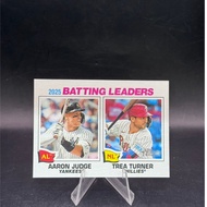 2026 Topps Heritage 1 Aaron Judge/Trea Turner 2025 Batting Leaders-NM