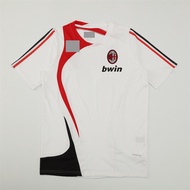 Men's Clothing Retro Classic Jersey White Short Sleeve T-Shirt 2007/2008 Season AC Milan