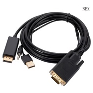 NEX VGA to Cable 6Feet VGA to DP Cable 6Feet 1 8 Meter 1080P VGA to DP Converter Gold-plated Transmi