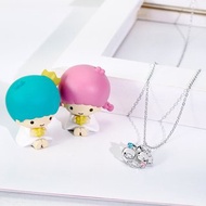 LittleTwinStars雙子星晶鑽純銀項鍊