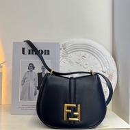 FENDI 芬迪 C‘Mon Nano 黑金 牛皮 馬鞍包 小號